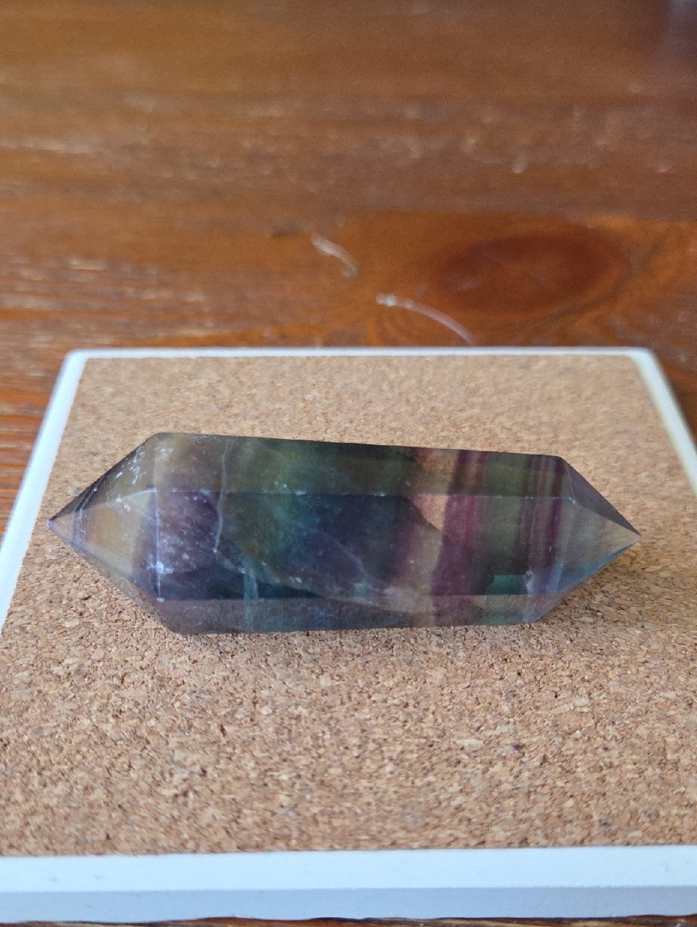 Natural Fluorite Double-Terminated Point - Green and Purple